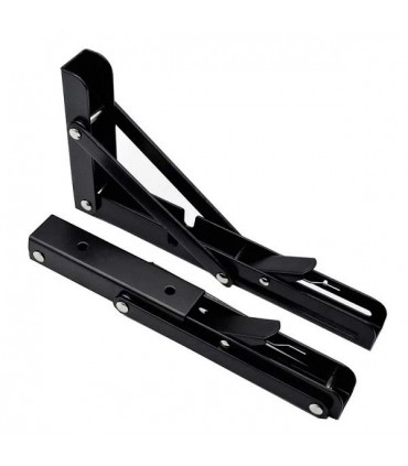 Paire de support autobloquant pour tablette rabattable en bois