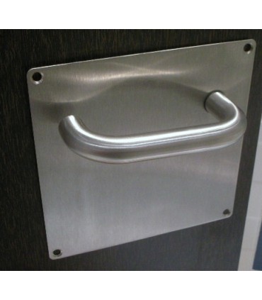 Paire de poignée double coude sur plaque