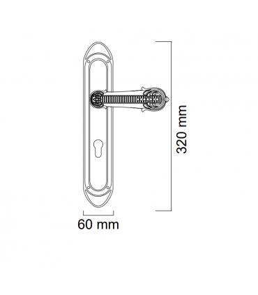 Poignée série ORTISEI sur rosace ou plaque