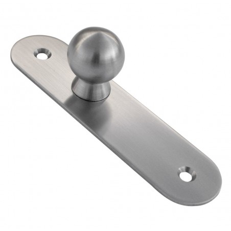 Poignée bouton rond sur plaque 122 x 30 mm