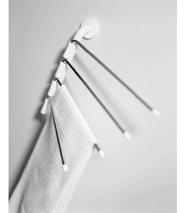 Porte serviette série Troll blanc 4 branches