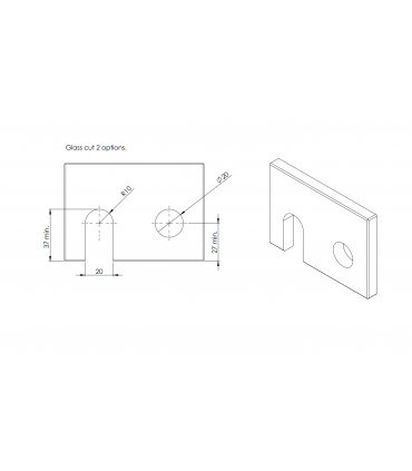 Serrure série Obsession pour porte de vitrine en verre