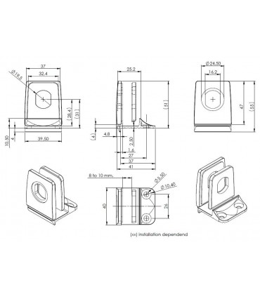 Serrure série Obsession pour porte de vitrine en verre