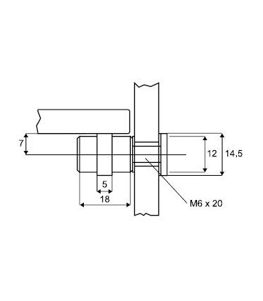 Taquet support simple ou double pour étagère en verre