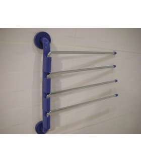 Porte serviette série Troll bleu 4 branches Porte serviette série Troll bleu 4 branches
