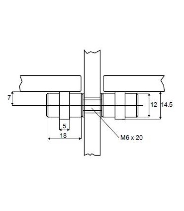 Taquet support simple ou double pour étagère en verre