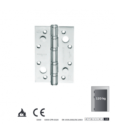 Paumelle ignifugé inox aisi316 sur roulement à billes 120 kg