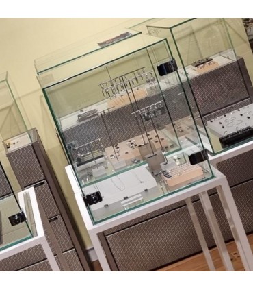 Charnière double pour porte en verre ouverture à 180°