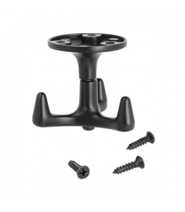 Patère rotative trois crochets en zamak noir