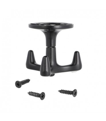 Patère rotative trois crochets en zamak noir