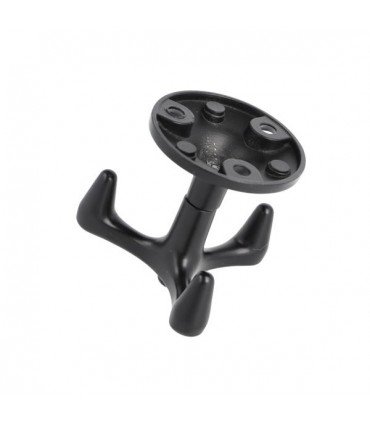 Patère rotative trois crochets en zamak noir