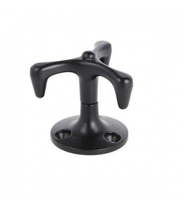 Patère rotative trois crochets en zamak noir