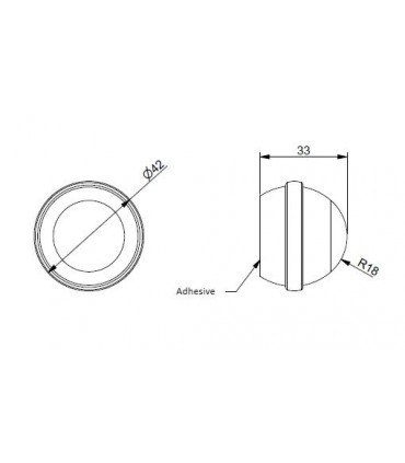 Butée de porte série CUPCAKE plastic transparent