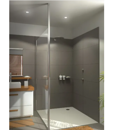 Poteau raidisseur sol / plafond pour douche à l'italienne en verre