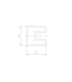 Détail du profil pour un départ de verre. Détail du profil pour un départ de verre.