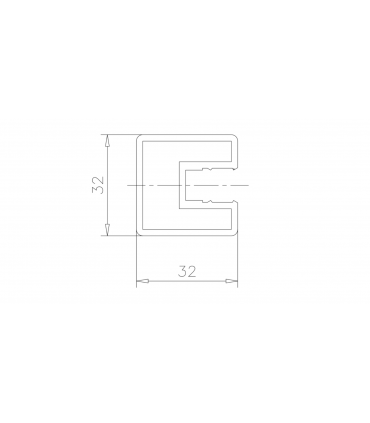 Détail du profil pour un départ de verre.