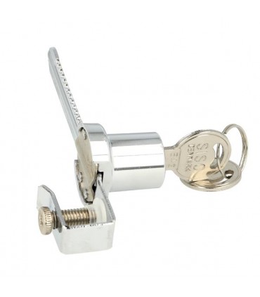 Serrure à crémaillère pour porte de vitrine en verre