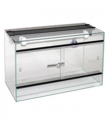 Serrure à crémaillère pour porte de vitrine en verre