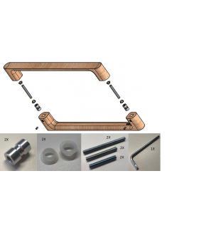 Poignée en montage double, fixation traversante int/ext. sur porte en bois,verre... Poignée en montage double, fixation traversante int/ext. sur porte en bois,verre...