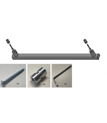 Poignée Moon en aluminium pour porte et ameublement