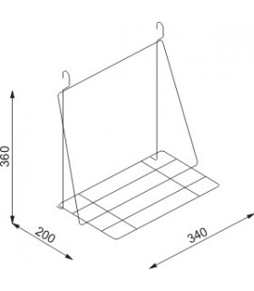 Etagère bois sur barre porte ustensile technique 340X200 technique Etagère bois sur barre porte ustensile technique 340X200 technique