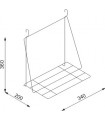 Etagère bois sur barre porte ustensile technique 340X200 technique Etagère bois sur barre porte ustensile technique 340X200 technique