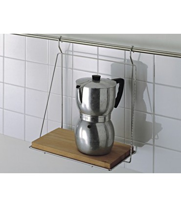 Etagère bois sur barre porte ustensile 340X200