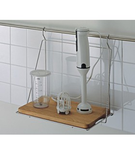 Etagère bois sur barre porte ustensile 400X250 Etagère bois sur barre porte ustensile 400X250