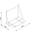 Etagère bois sur barre porte ustensile 400X250 technique Etagère bois sur barre porte ustensile 400X250 technique