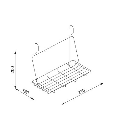 Etagère porte savon sur barre porte ustensile technique