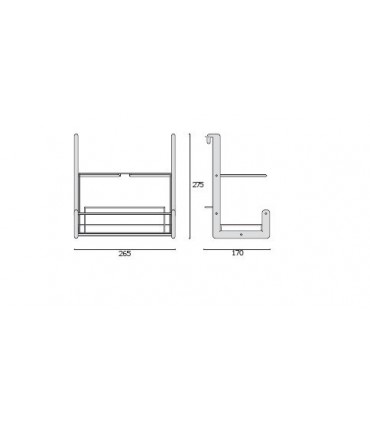 Etagère pour barre porte ustensile technique