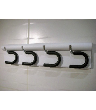 Crochets porte balais blanc