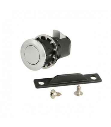 Serrure à bouton poussoir pour panneau d'épaisseur 4 à 25mm
