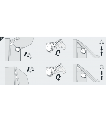 Paire de Charnière d'abattant avec fixation frontale