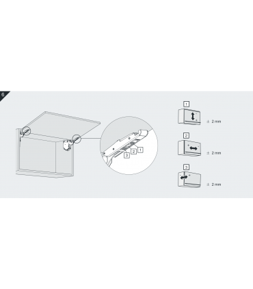 Paire de Charnière d'abattant avec fixation frontale