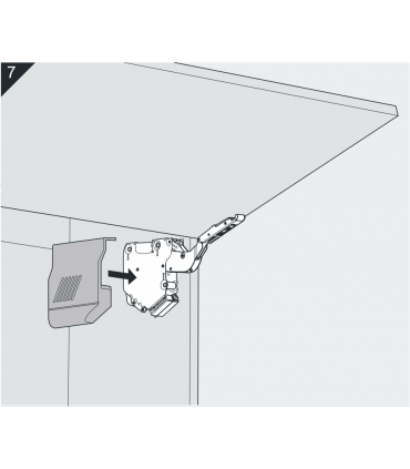 Paire de Charnière d'abattant avec fixation frontale