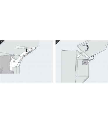 Paire de Charnière d'abattant avec fixation frontale
