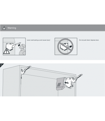 Paire de Charnière d'abattant avec fixation frontale