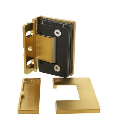 Charnière Rio 90° laiton satiné unilatéral pour pare-douches