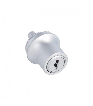 Serrure poussoir pour porte coulissante de vitrine en verre