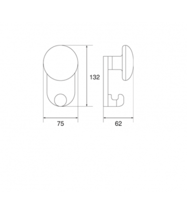 Patère murale POP-UP blanc ou noir par Carlo Bartoli pour Confalonieri