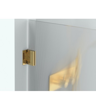 Charnière déportée pour porte de douche en verre