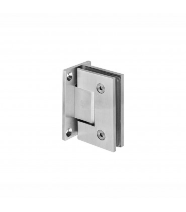 Charnière centrée pour porte de douche en verre