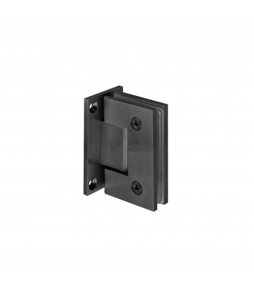 Charnière centrée pour porte de douche en verre