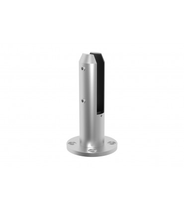 Pince à verre ht.182 mm sur embase en inox pour garde corps de terrasse et piscine