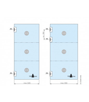 Charnière a clipser série Tine pour porte en verre