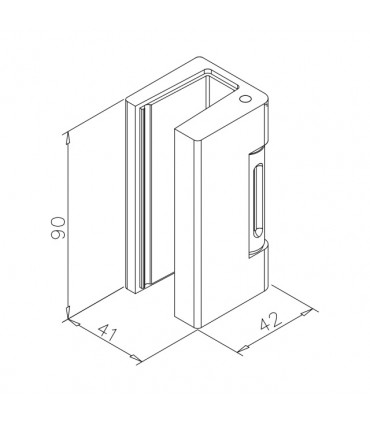 Charnière a clipser série Tine pour porte en verre