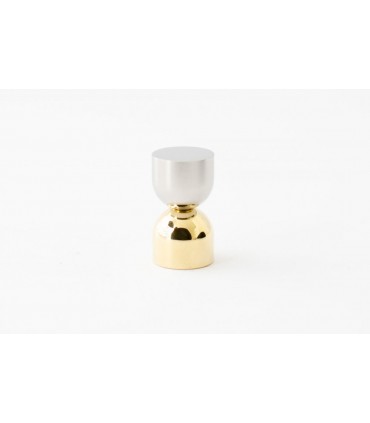 base doré brillant - tête inox satiné