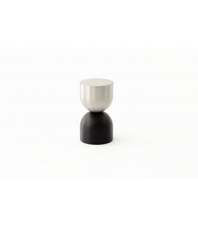 base noir mat - tête inox satiné base noir mat - tête inox satiné
