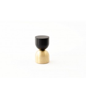 base doré satiné - tête noir mat base doré satiné - tête noir mat